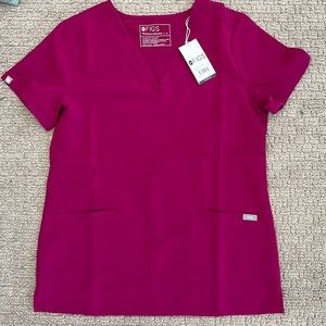 FIGS Small scrub top in magenta. NWT, never worn!